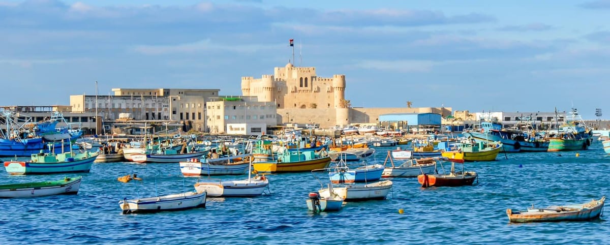 Fishing boats on the coast near Alexandria