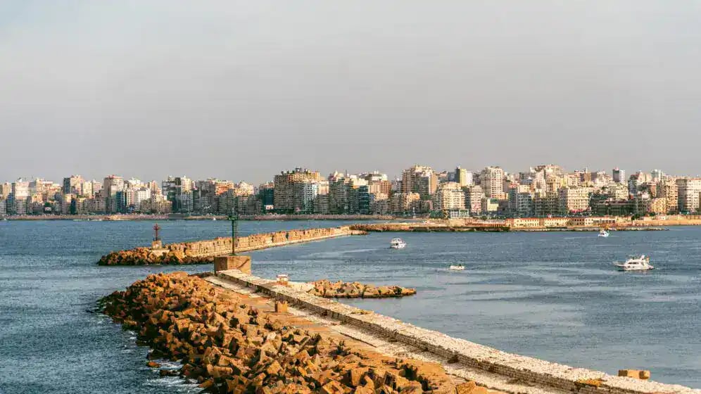 Coastal panorama along Alexandria Corniche overlooking the Mediterranean, Alexandria, Egypt, 6 Days Cairo and Alexandria vaca