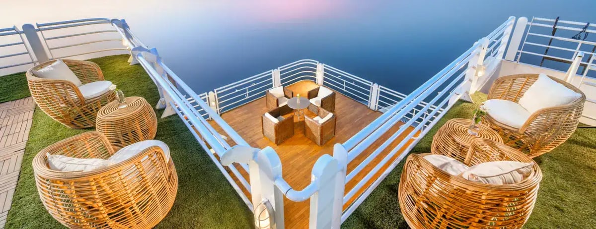 Radamis I Nile Cruise, sun deck seating