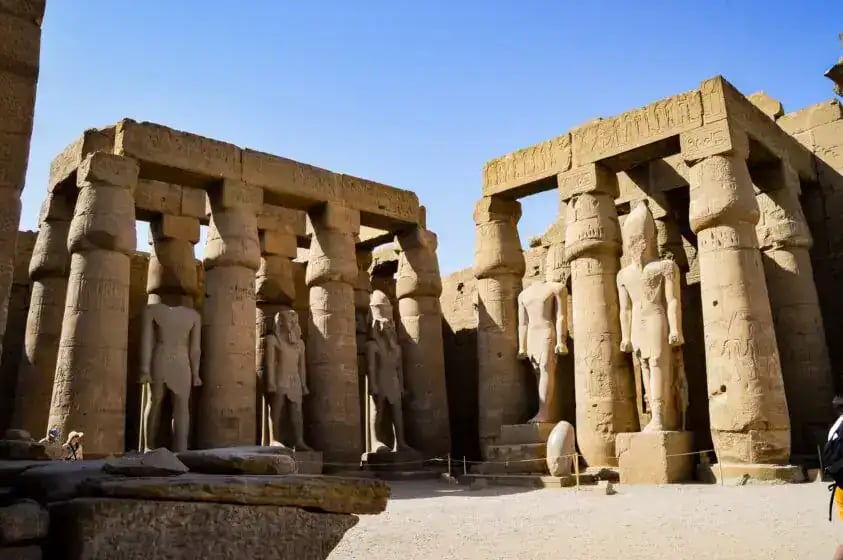 Closeup Shot of Luxor Temple in Egypt