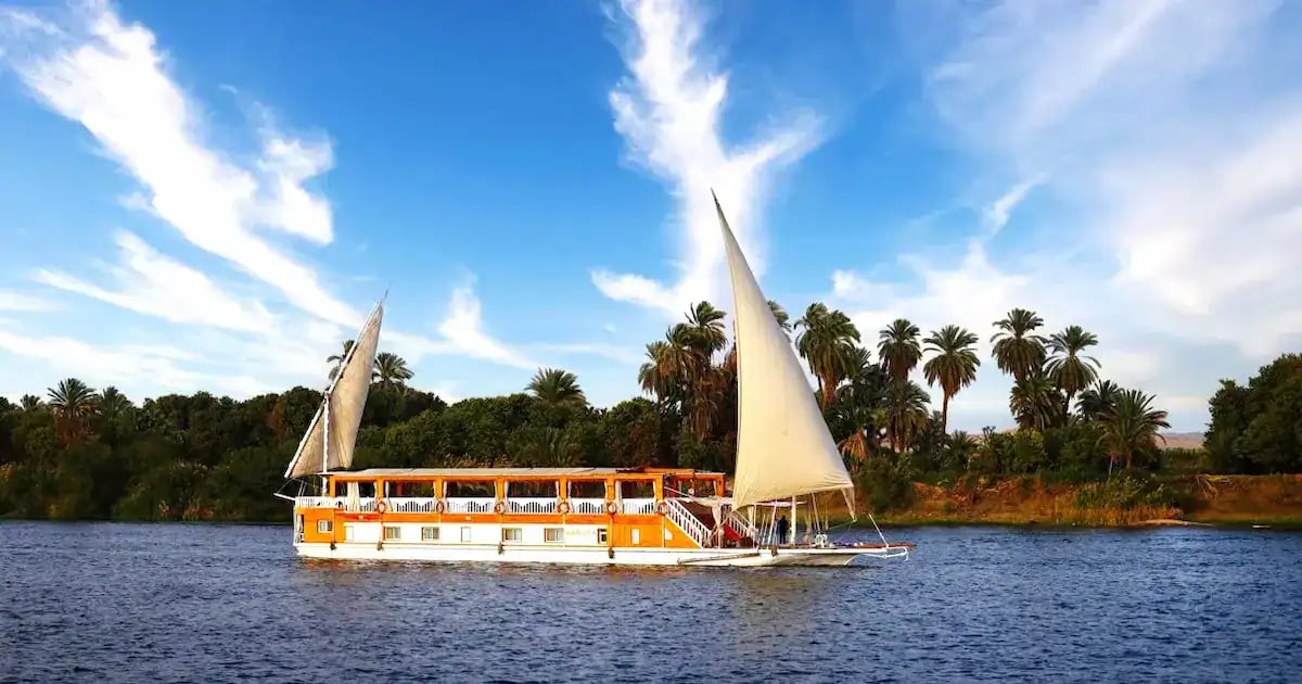 Traditional sailing boat on the Nile