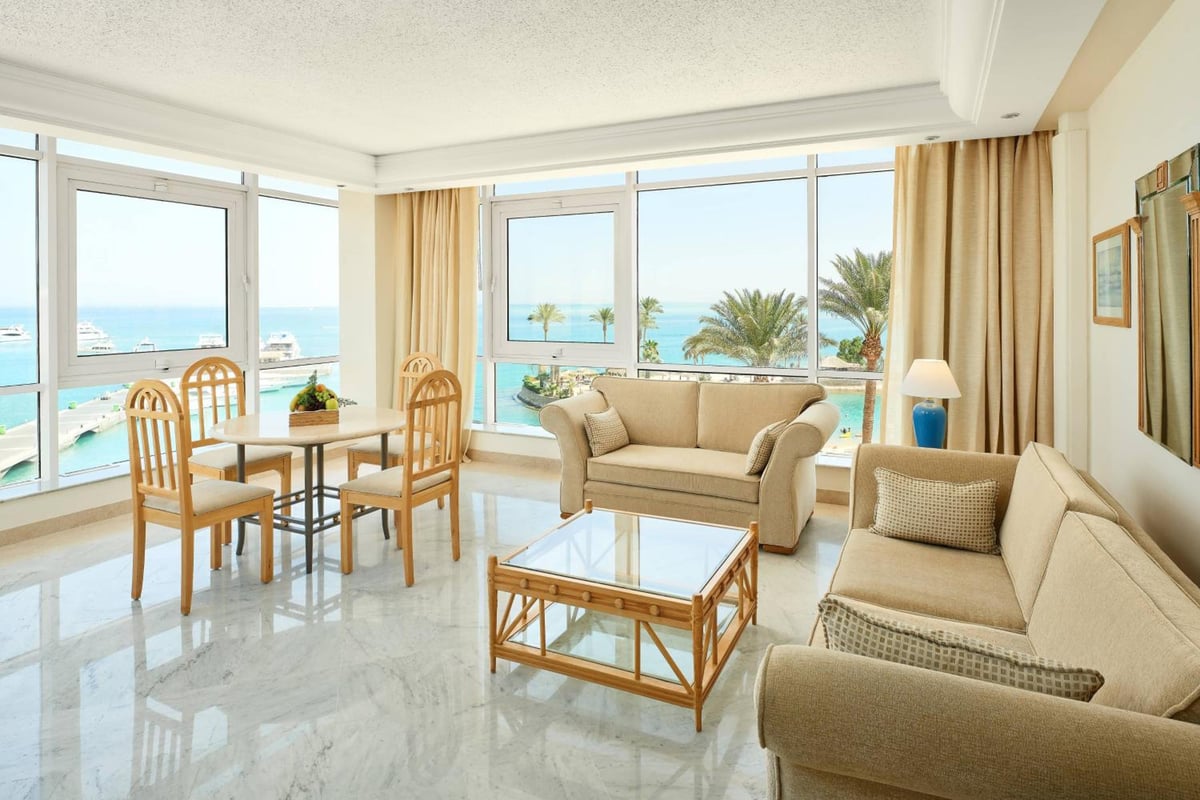 Marriott Hurghada Beach Resort, One Bedroom Neptune King Suite with Balcony and Sea View