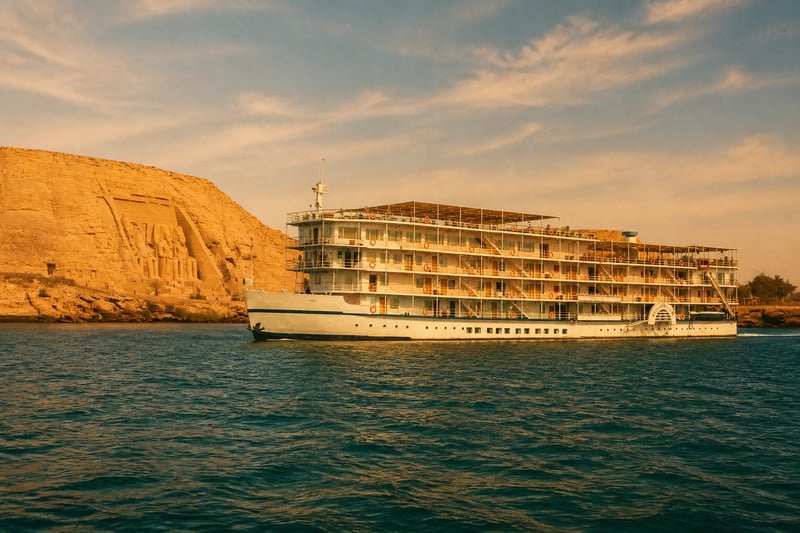 Mövenpick Prince Abbas Lake Cruise, day cruise on Lake Nasser – Lake Nasser cruise ship sailing to Abu Simbel
